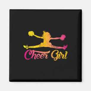 Cheerleader Jubel Mädchen Frauen Jubelnd Bunt Ch Magnet