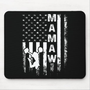 Cheerleader Jubel Mamaw Amerika Flagge Vintage Wei Mousepad