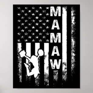 Cheerleader Jubel Mamaw Amerika Flagge Vintage Wei Poster
