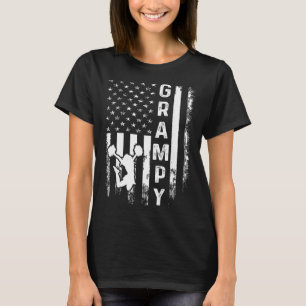 Cheerleader Jubel Oma Amerika Flagge Vintage Weihn T-Shirt
