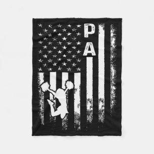 Cheerleader Jubel Pa Amerika Flagge Vintage Weihna Fleecedecke