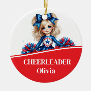 Cheerleader Keramik Ornament