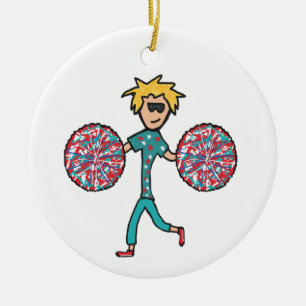 Cheerleader Keramik Ornament