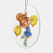 Cheerleader Keramik Ornament (Links)