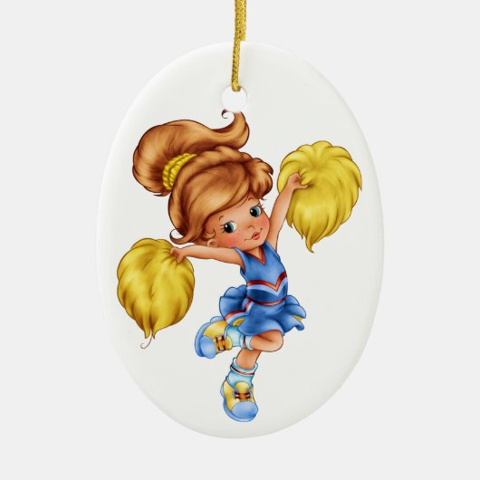 Cheerleader Keramik Ornament (Vorne)
