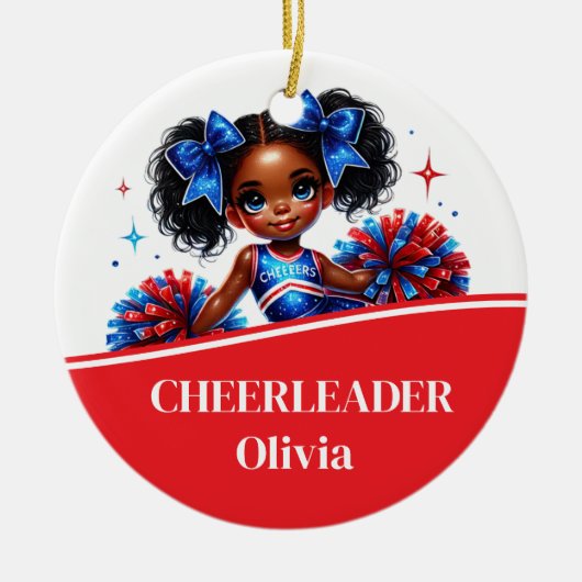 Cheerleader Keramik Ornament (Vorne)