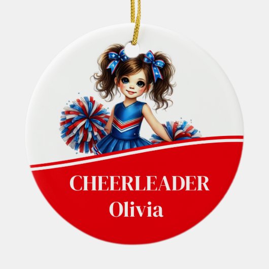 Cheerleader Keramik Ornament (Vorne)