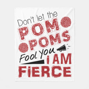 Cheerleader Lass den Pom Poms Fool You Fierce nich Fleecedecke