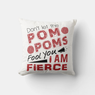 Cheerleader Lass den Pom Poms Fool You Fierce nich Kissen