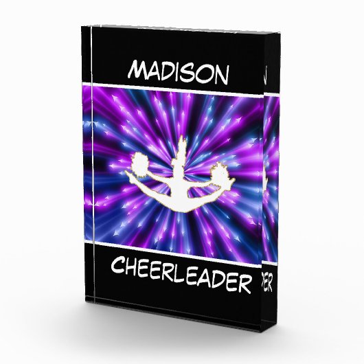 Cheerleader Lila und Blue Explosion Fotoblock (Rechts)