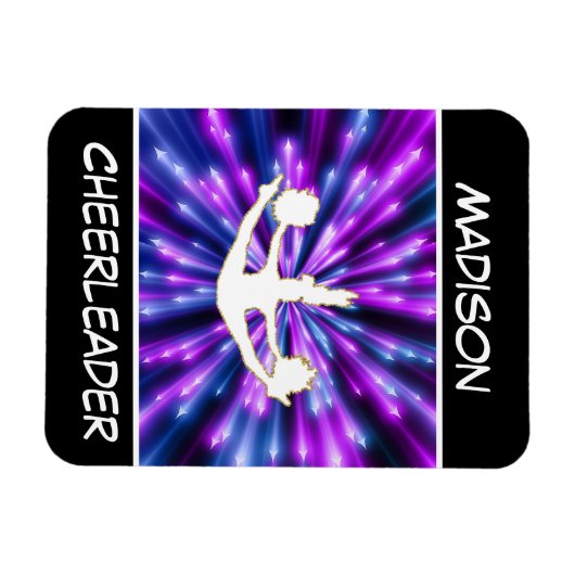 Cheerleader Lila und Blue Explosion Magnet (Horizontal)