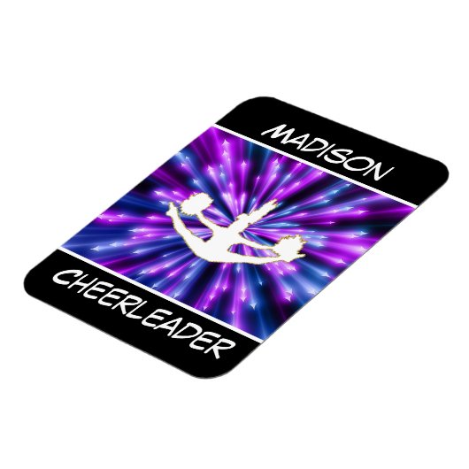 Cheerleader Lila und Blue Explosion Magnet (Linke Seite)