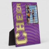 Cheerleader Lila und Gold Foto Plaque Fotoplatte (Seite)
