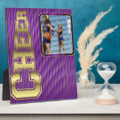 Cheerleader Lila und Gold Foto Plaque Fotoplatte (Seite)