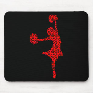 Cheerleader Lovers Valentine Hearts Liebe Cheerlea Mousepad
