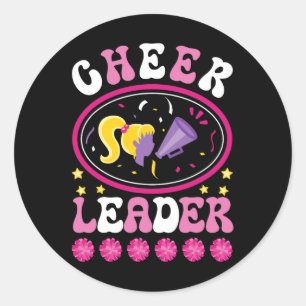 Cheerleader Lustige Cheer Übung Cheering Team Che Runder Aufkleber