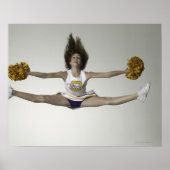 Cheerleader macht Splitter in der Luft Poster (Vorne)