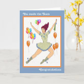 Cheerleader Made Team Glückwunschkarte Karte (Gelbe Blume)