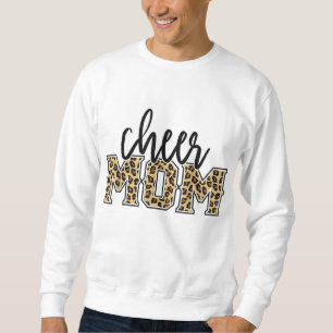 Cheerleader Mama Leopard Print Womens Proud Cheerl Sweatshirt