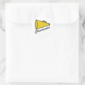 CHEERLEADER MEGAPHONE RUNDER AUFKLEBER (Tasche)