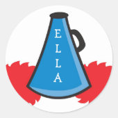 Cheerleader Megaphone Stickers (Vorderseite)