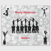 Cheerleader "Merry Christmas" Geschenkpapier (Flach)