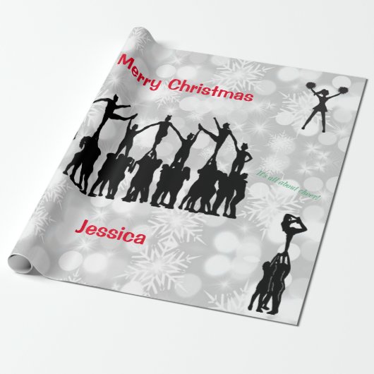 Cheerleader "Merry Christmas" Geschenkpapier (Ungerollt)
