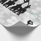 Cheerleader "Merry Christmas" Geschenkpapier (Ecke)