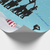 Cheerleader "Merry Christmas" Geschenkpapier (Ecke)