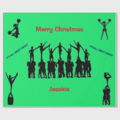Cheerleader "Merry Christmas" Geschenkpapier (Flach)
