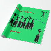 Cheerleader "Merry Christmas" Geschenkpapier (Ungerollt)