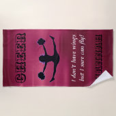 Cheerleader Metallic Flyer Beach Handtuch (Vorderseite)