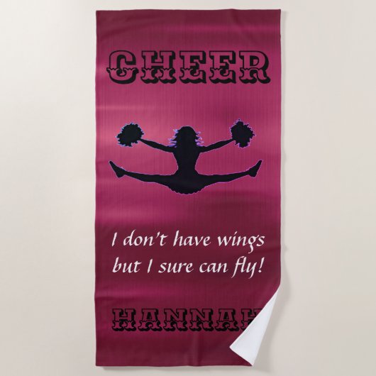 Cheerleader Metallic Flyer Beach Handtuch (Vorderseite)