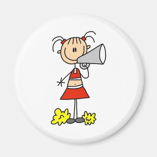 Cheerleader mit Megaphone Magnet (Vorne)