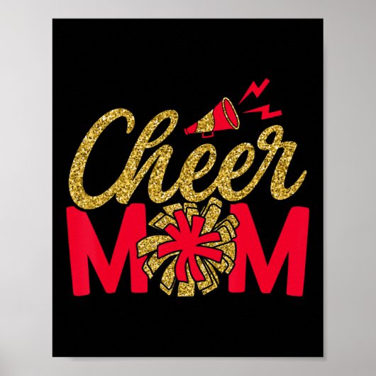 Cheerleader-Mutter Cheerleading Cheer-Mutter Poster (Vorne)