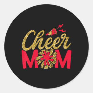 Cheerleader-Mutter Cheerleading Cheer-Mutter Runder Aufkleber