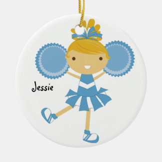 Cheerleader-Name-Verzierung KRW blaue Keramikornament