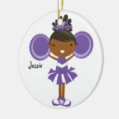 Cheerleader-Name-Verzierung KRW lila Keramikornament (Links)