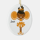 Cheerleader-Name-Verzierung KRW orange Keramik Ornament (Rechts)