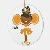 Cheerleader-Name-Verzierung KRW orange Keramik Ornament (Links)