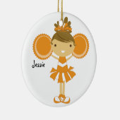 Cheerleader-Name-Verzierung KRW orange Keramikornament (Rechts)
