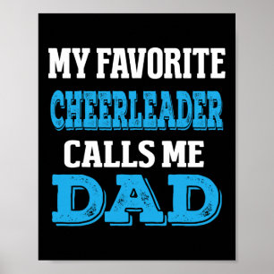 Cheerleader nennt mich Dad Cheer Vater Männer Chee Poster