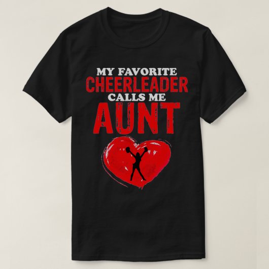 Cheerleader nennt mich Tante Cheer Mama Cheerlea T-Shirt (Design vorne)