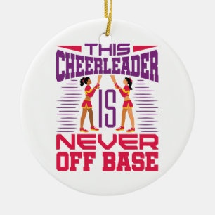 Cheerleader Nie aus Base Funny Cheleading Keramik Ornament