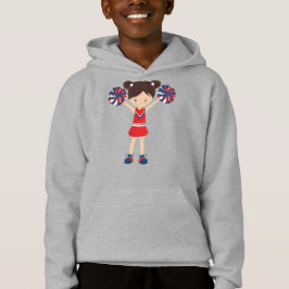 Cheerleader, Niedlich Girl, Braunhaar, Cheerleader Hoodie