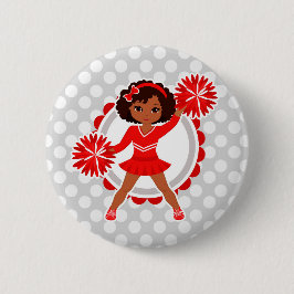 Cheerleader - Niedlicher amerikanischer Cheerleade Button