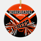 Cheerleader 📣 💖 - Orange - One Side Print Keramik Ornament (Vorne)