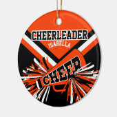 Cheerleader 📣 💖 - Orange - One Side Print Keramik Ornament (Links)