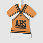 Cheerleader Orange und Black mit verschiedenen Buc Ornament (Vorderseite)