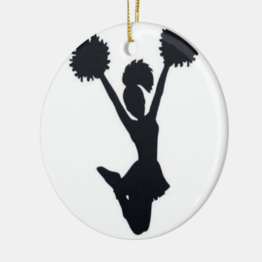 CHEERLEADER-ORNATION KERAMIKORNAMENT (Links)
